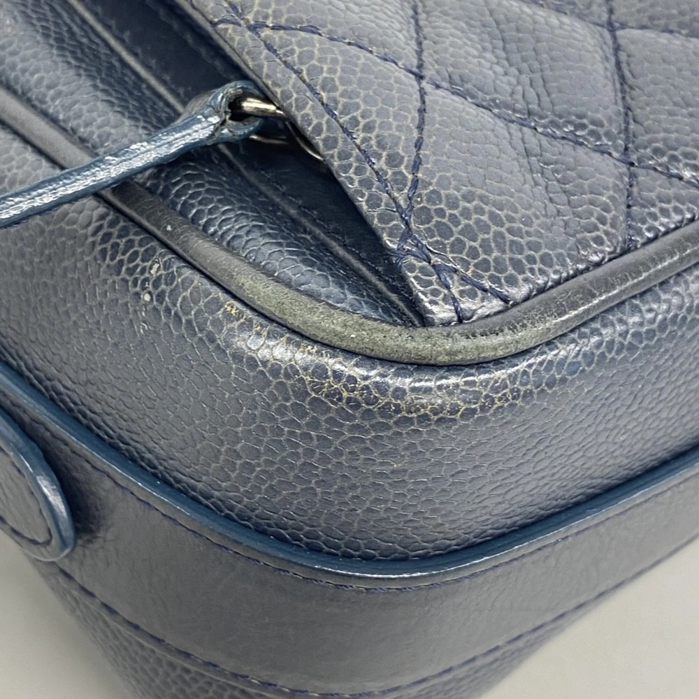 CHANEL Blue Caviar Leather Shoulder Bag - Picture 11 of 14